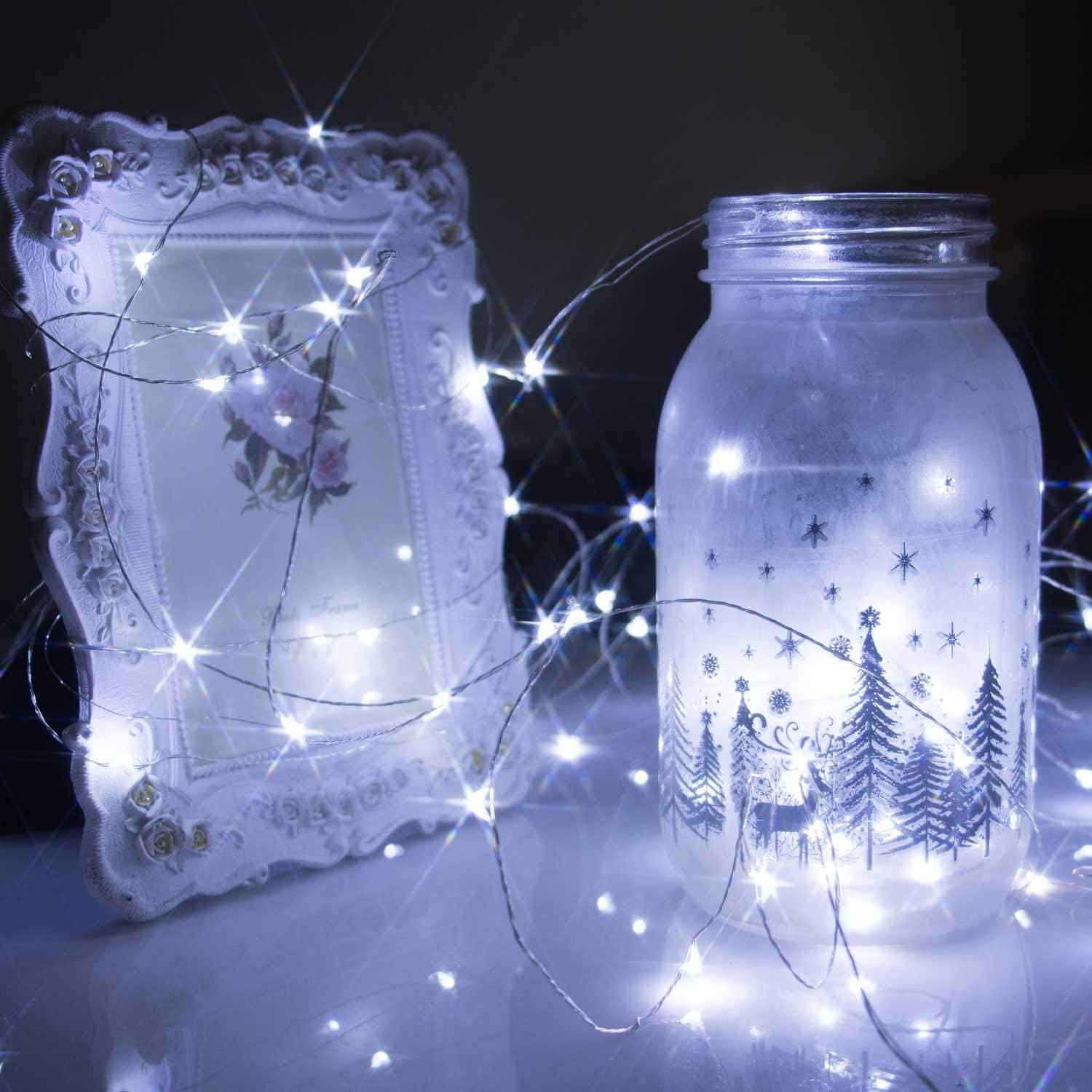 12 Pack LED Fairy Lights - Battery Operated, Waterproof, 7 Feet