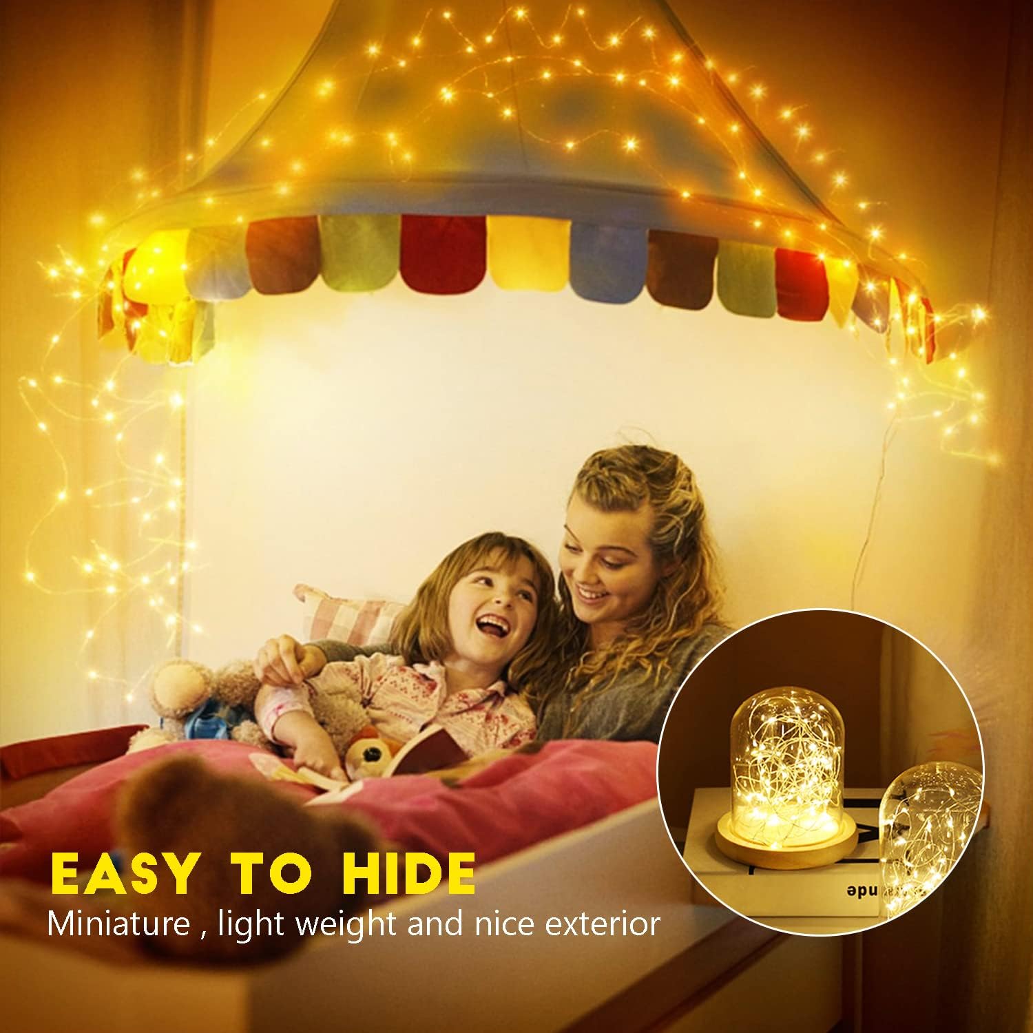 24 Pack Battery Operated Fairy Lights - 7Ft 20 LED Mini String Lights