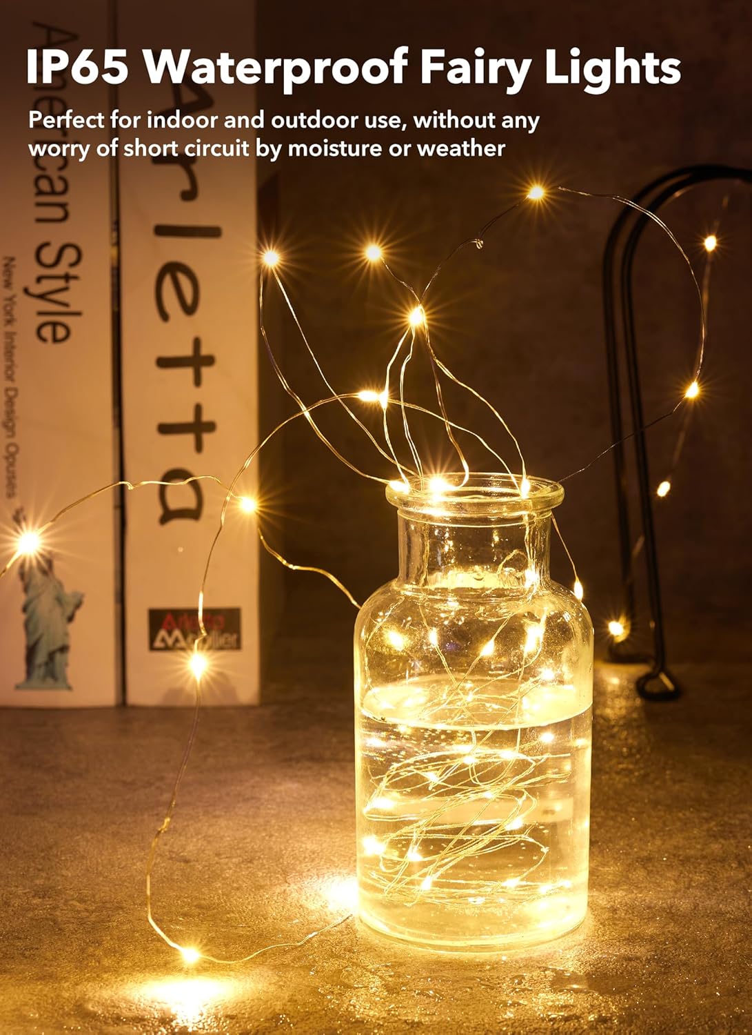 12 Pack Battery Operated Fairy Lights - 7ft 20 LED Silver Wire String Lights