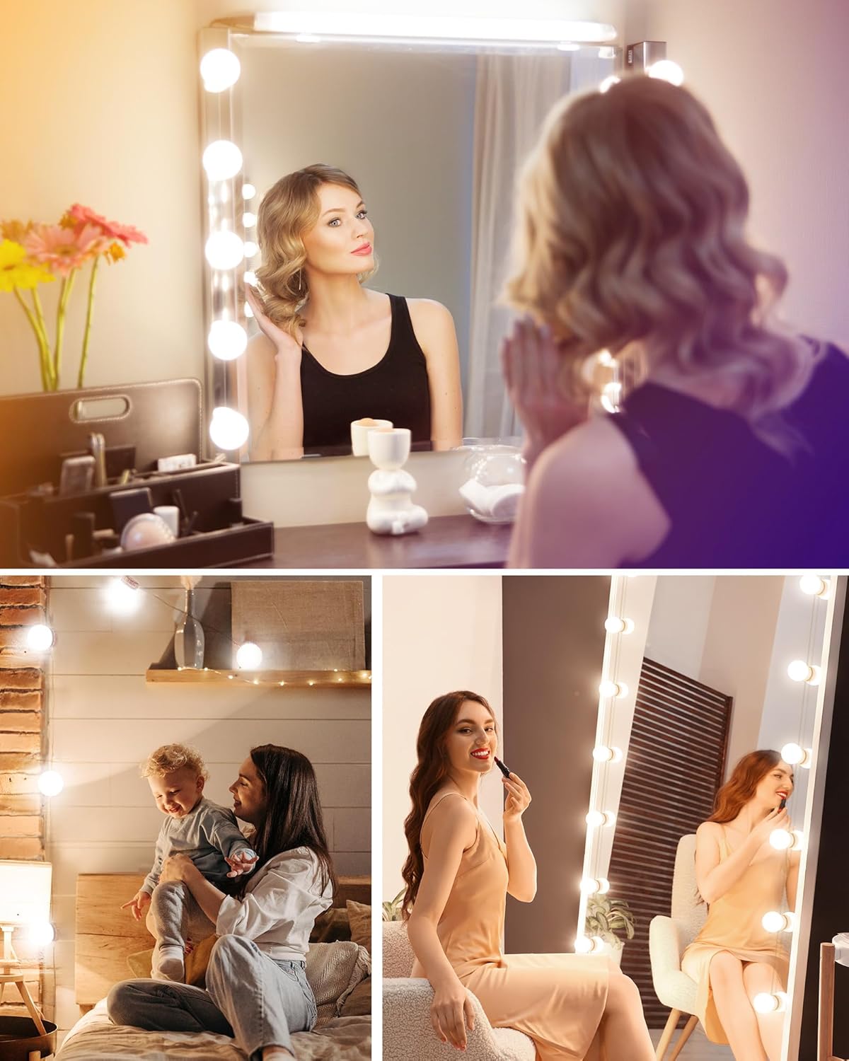 Hollywood Style LED Vanity Mirror Lights Kit with 10 Dimmable Bulbs