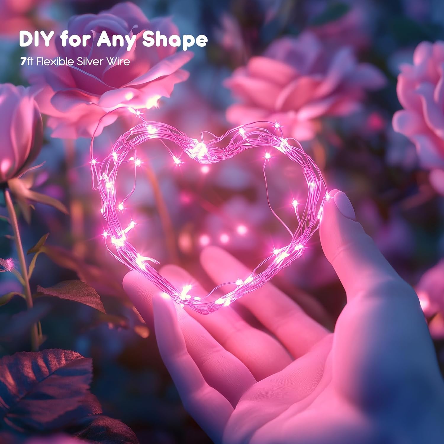 12 Pack 7FT Pink Fairy Lights