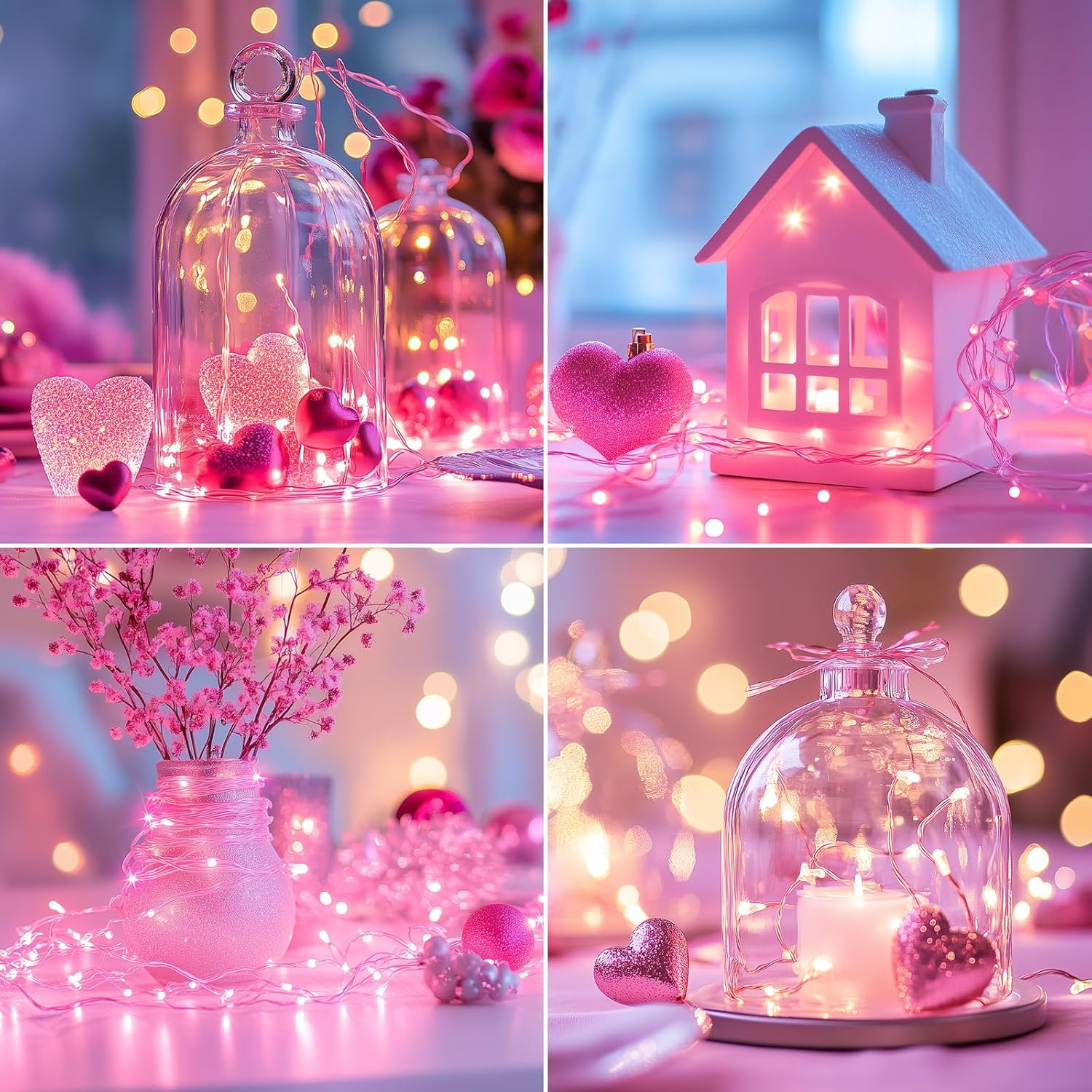 12 Pack 7FT Pink Fairy Lights