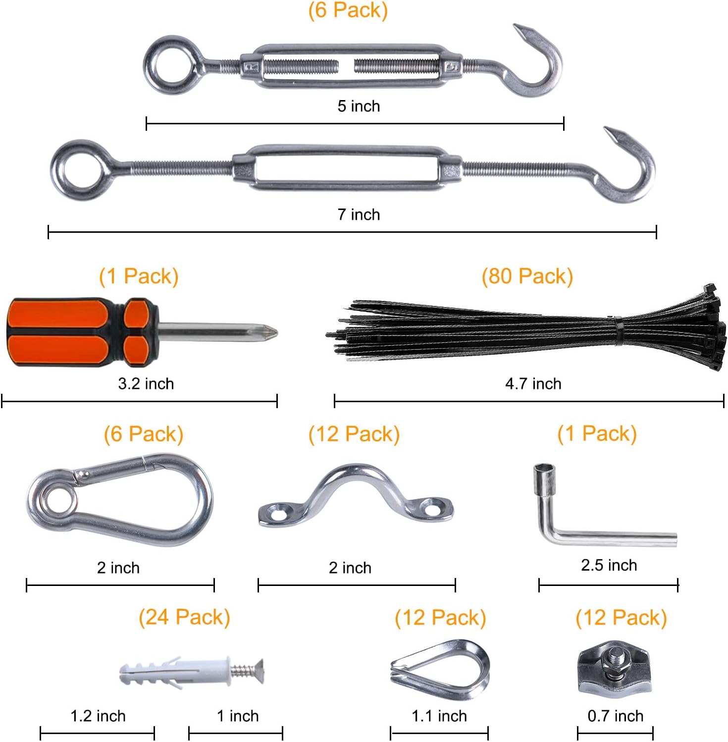 String Lights Hanging Kit - 300Ft Stainless Steel Cable with Accessories