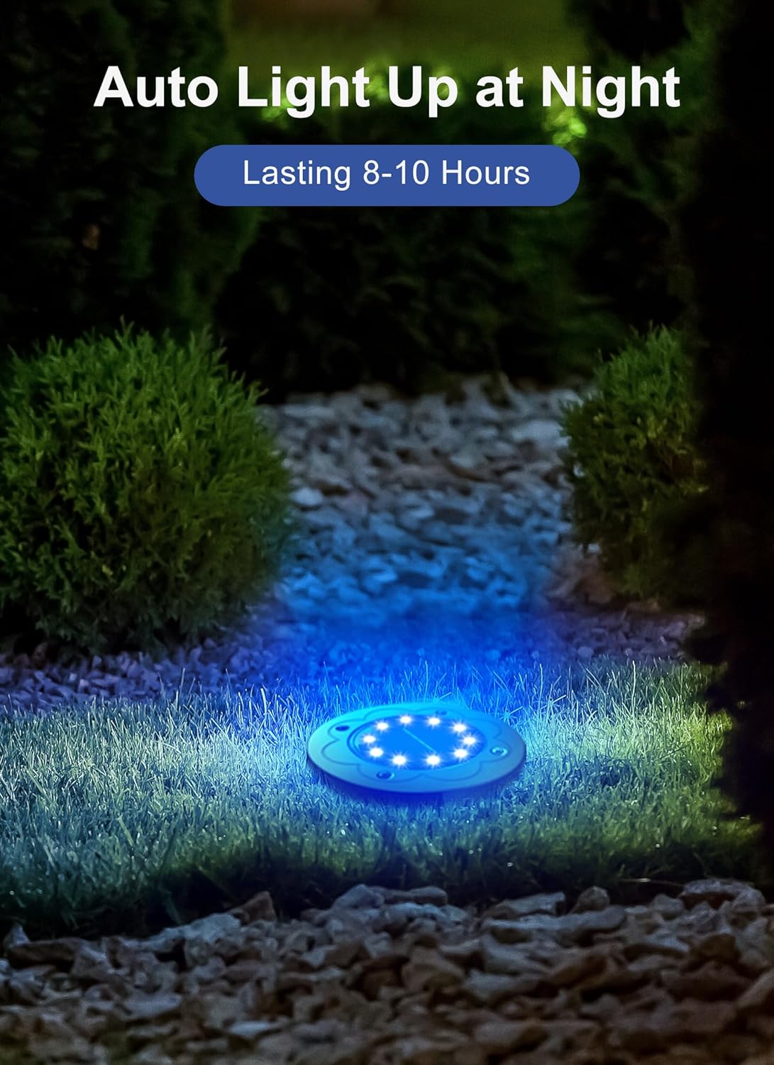 12 Pack Solar LED In-Ground Lights