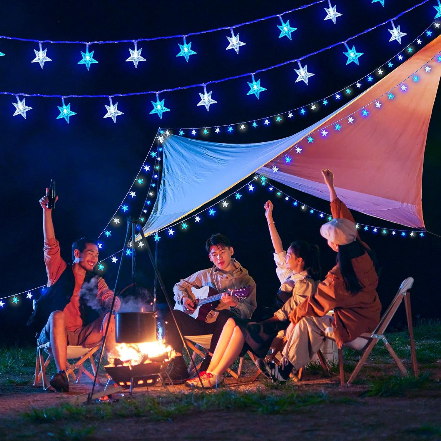 Star String Lights - 33/66 FT, 100/200 LED, Multicolor, Plug-in