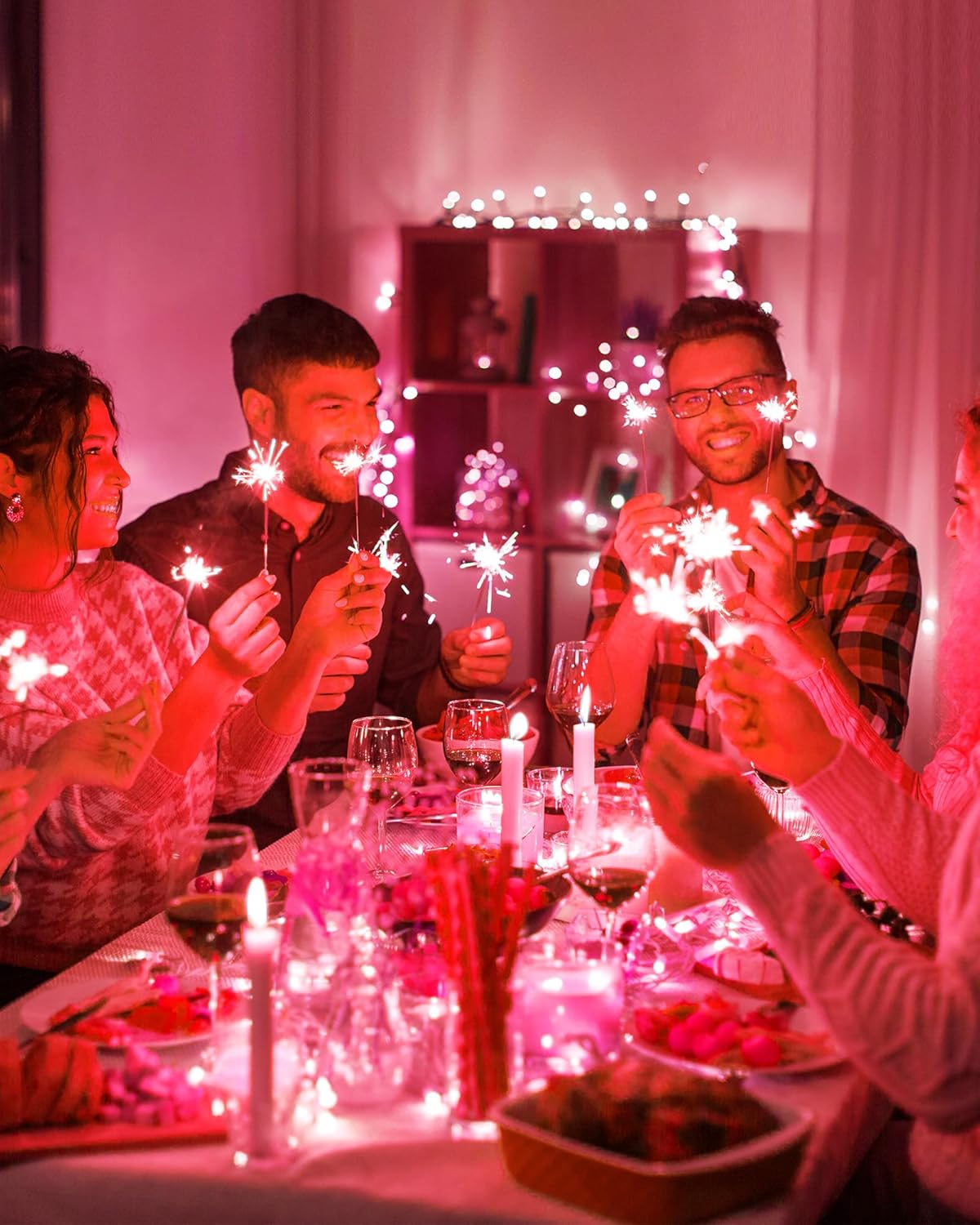 Battery Operated Fairy Lights - 10Ft, 120 LEDs, Pink
