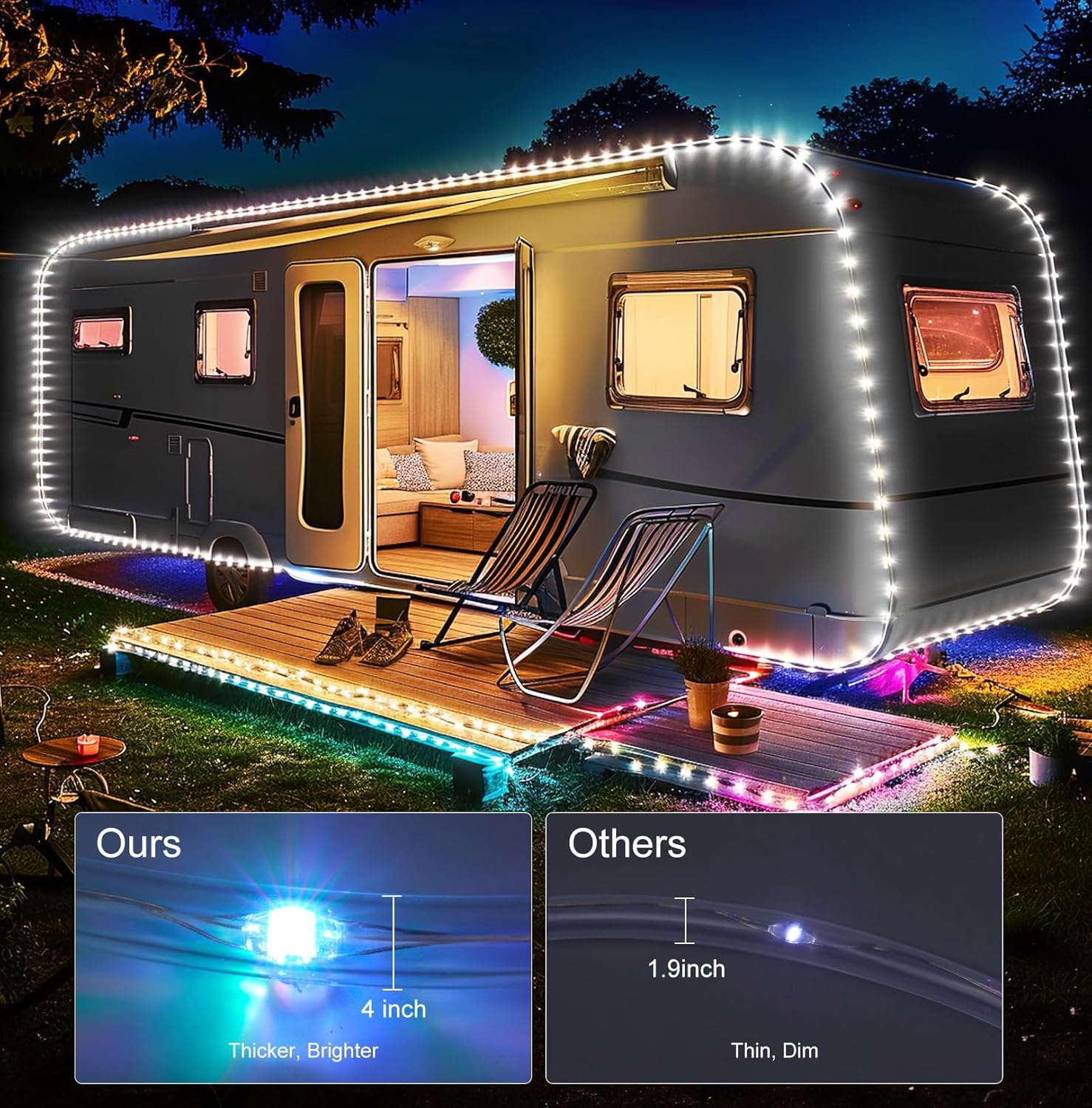 72ft Color Changing Rope Lights - 200 LED with Remote
