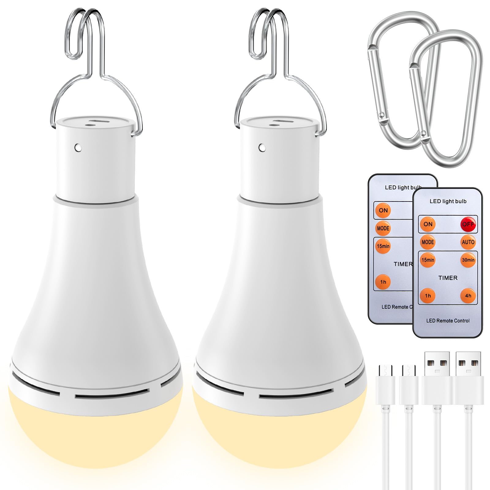 A70 9W LED Bulb with Remote, USB Rechargeable