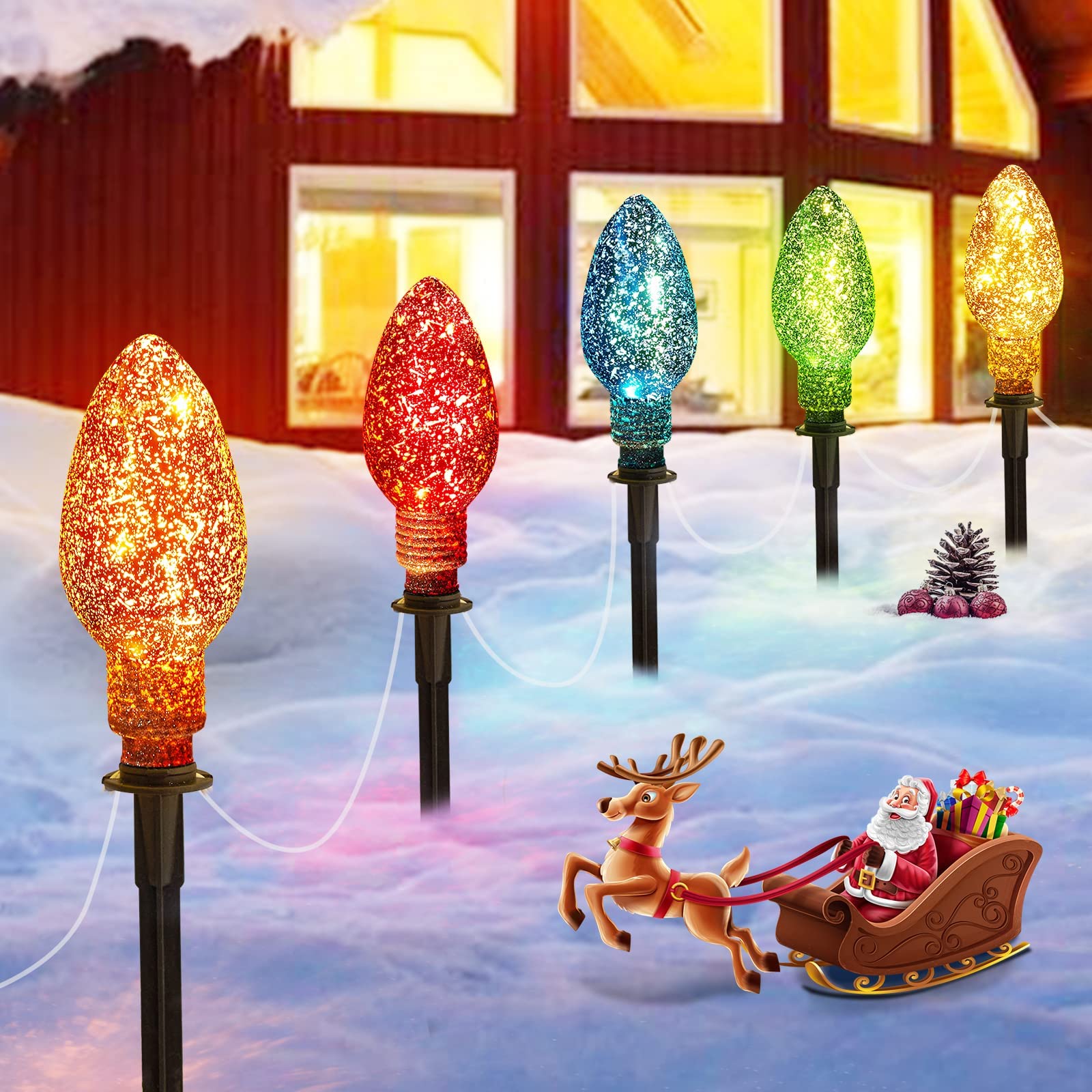 1 Pack / 6.5 Feet / 10 Mini Bulbs / Multicolor