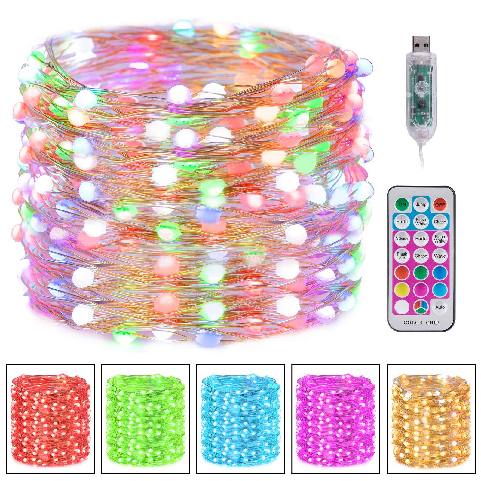 33 Feet / 100 LED / 7 Colors / 11 Modes