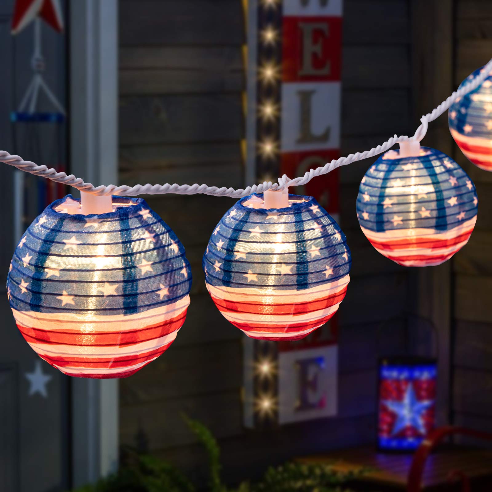 American Flag Lantern Lights, Independence Day