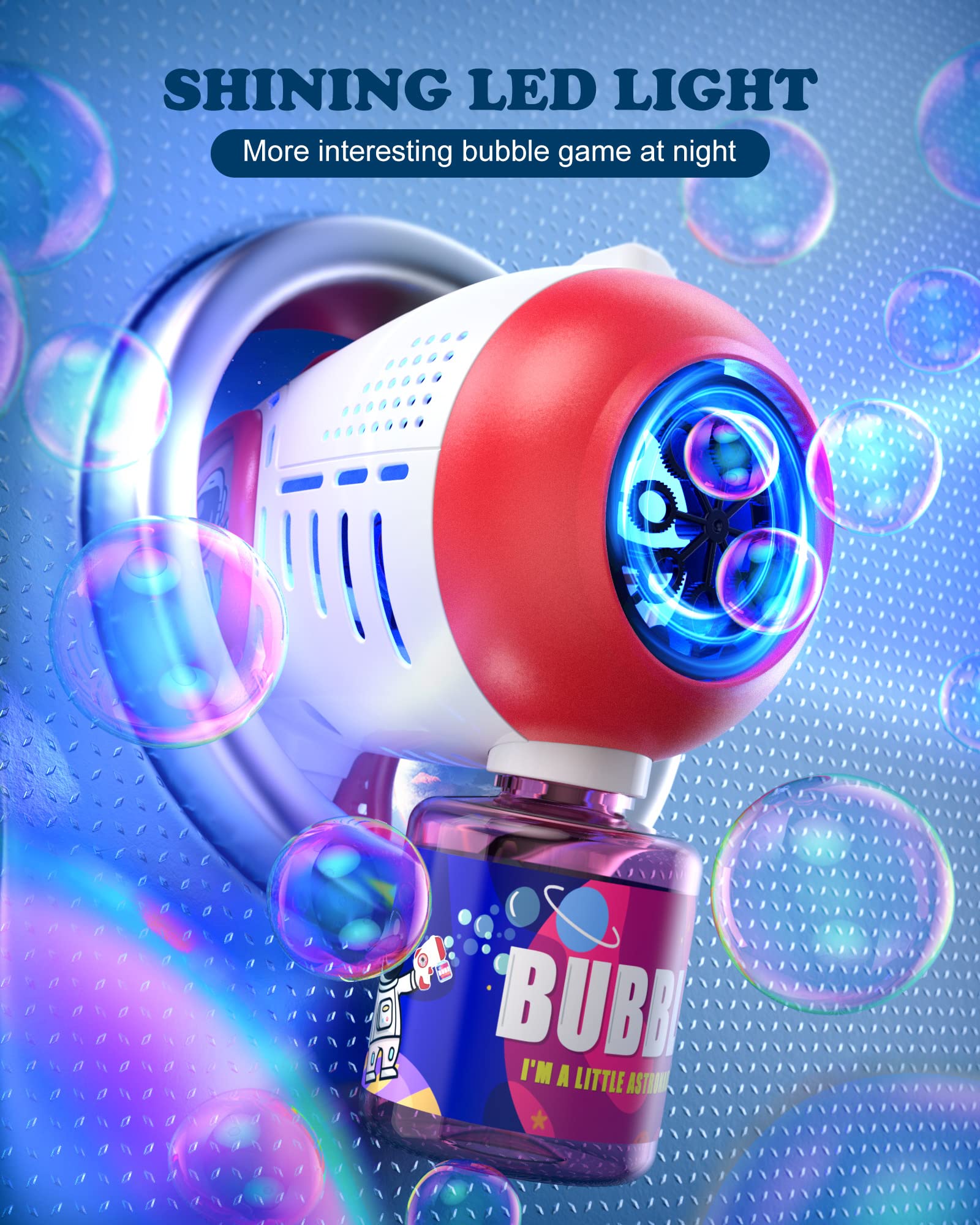 2 Bubble Guns / 2 Buble Bottles / Red & Blue
